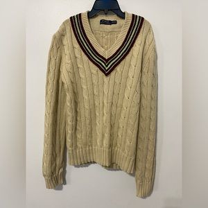Polo Ralph Lauren cable knit cricket sweater